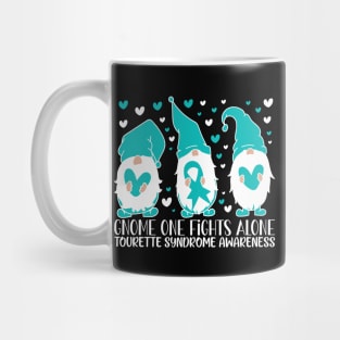 Tourette Syndrome Awareness Gnome One Fights Alone Mug